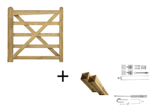 English Gate 120cm Pine Complete - Complete set - Lands End B.V.