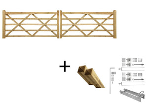 English Gate 2x240cm Pine Complete - Complete set - Lands End B.V.