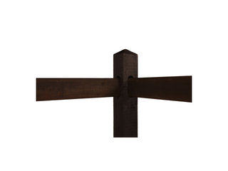 Queen Dark-Brown corner post 2-hole - Lands End B.V.