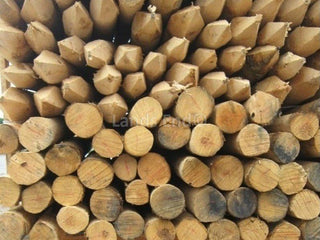 Chestnut pole - peeled and pointed - ø 8 - 10 CM - Lands End B.V.