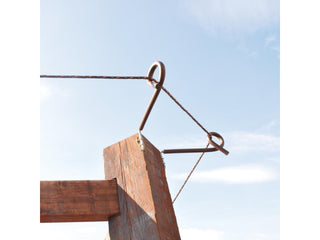 Distance insulator curly tail - Wood, terra, 17.5cm, 10 pcs - Lands End B.V.