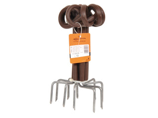 Distance insulator curly tail - Wood, terra, 17.5cm, 10 pcs - Lands End B.V.