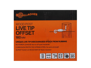 Live Tip Distance Insulator - Wood, 16cm, 20 pieces - Lands End B.V.