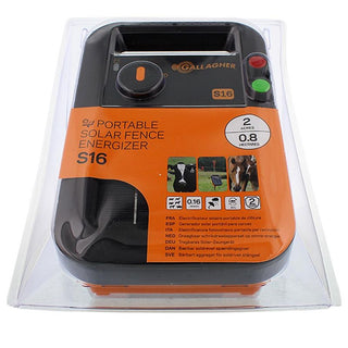 S16 solar electric fence energizer - incl. battery (6 V - 4 Ah) - Lands End B.V.