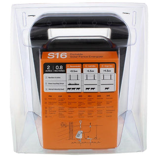 S16 solar electric fence energizer - incl. battery (6 V - 4 Ah) - Lands End B.V.