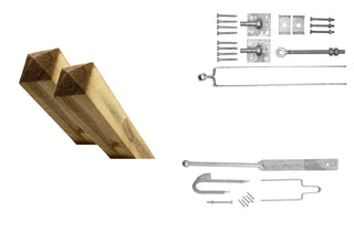 English Gate 120cm Pine Complete - Complete set - Lands End B.V.