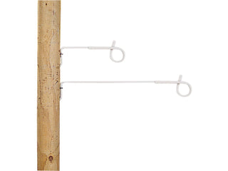 Distance insulator curly tail - Wood, white, 40cm, 10 pcs - Lands End B.V.