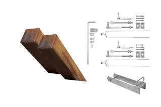 Accessory value set single gate - With posts 14.5x14.5cm