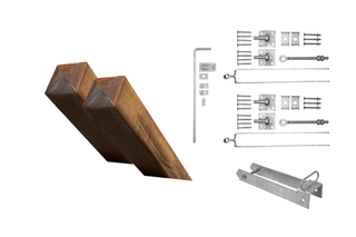 Accessory value set single gate - With posts 14.5x14.5cm