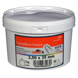 Krammen met weerhaken Crapal 4 verzinkt - 4.0 x 50 mm - Lands End B.V.
